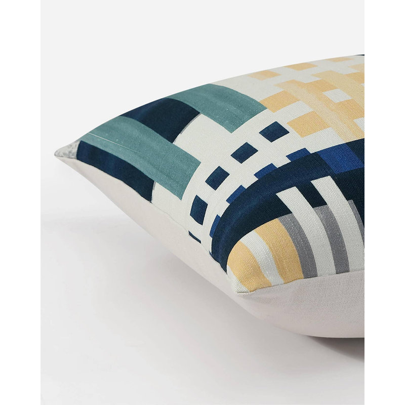 Coussin Plaid, Géométrique or