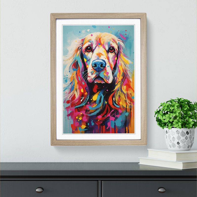 Single Picture Frame Print on Wood, 34cm H x 25cm W, Oak Framed