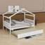 Lit double en bois avec lit gigogne-1158639694