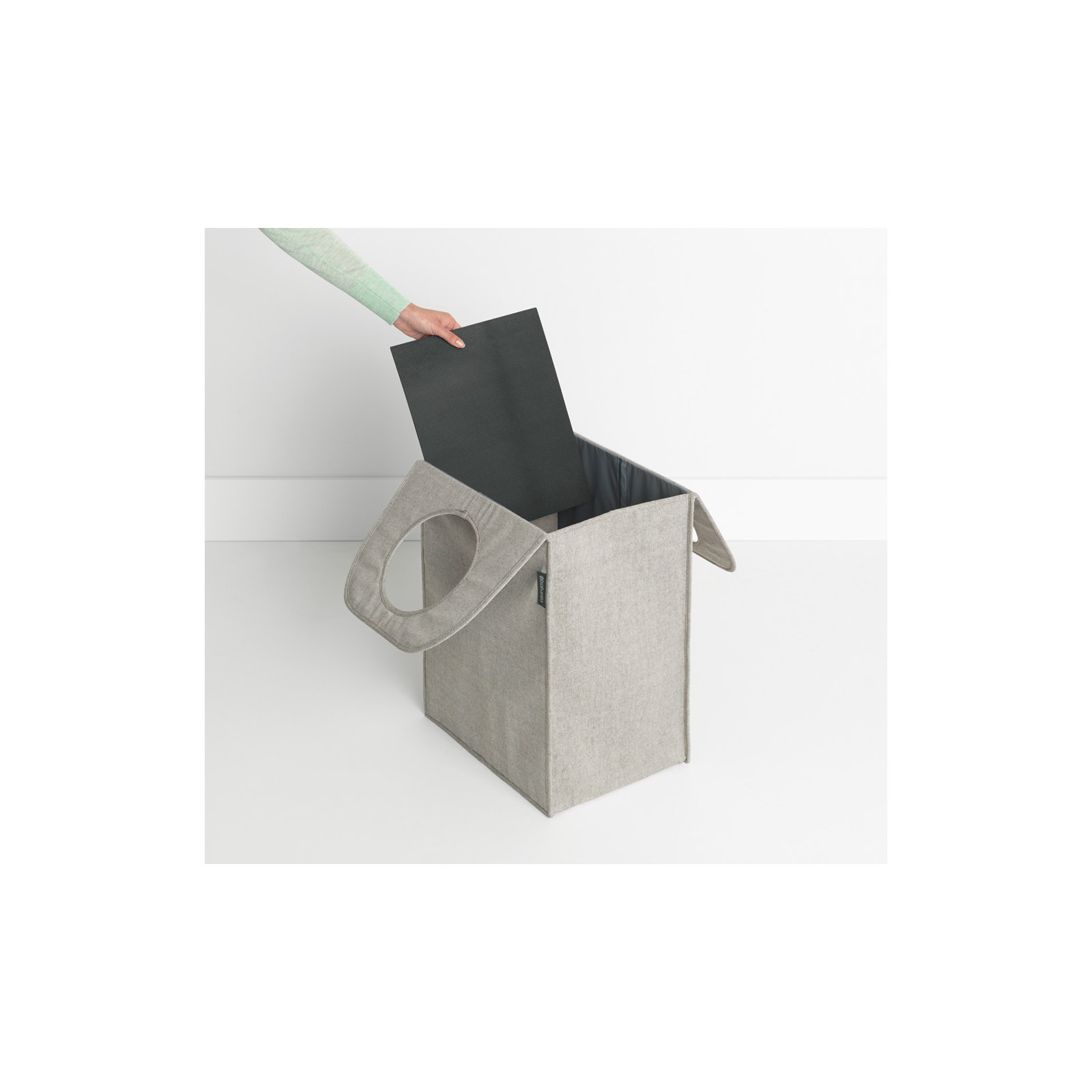 Brabantia Foldable Laundry Hamper 14.5 Gallon, Gray