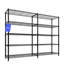 Heavy-Duty Metal Wire Shelving Unit - 5-Tier Adjustable Garage/Pantry Storage Rack, L-Shaped Corner or Straight Double-Row, Leveling Feet, 70"H, Black - 5 Floors, Width 35-135783381