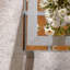 Table basse à miroir en miroir - Bordure en cristal concassé, verre - Argent