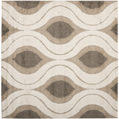 Tapis crème à motif géométrique Bryer