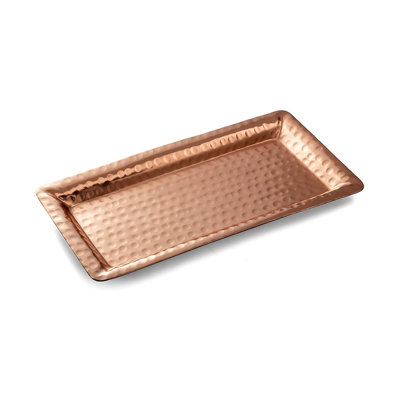 Hand Hammered Metal Decorative Vanity Serving Tray
