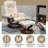 Leather Heated Massage Recliner Chair with Ottoman-1545968109