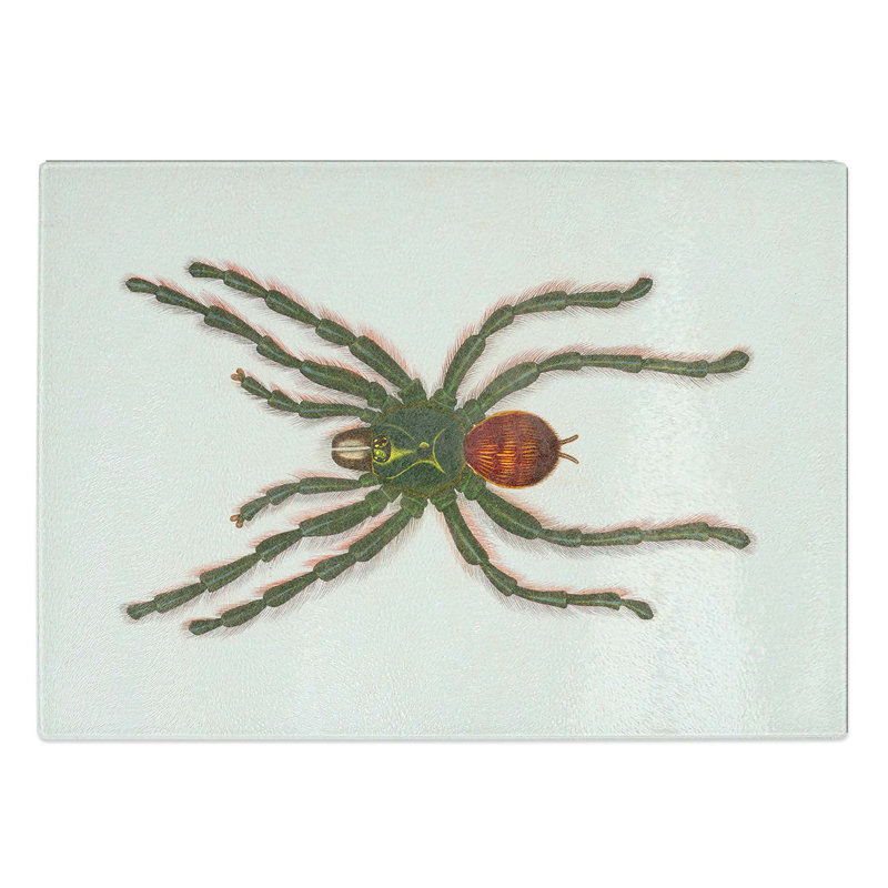 Tempered Glass Tarantula Illustration by Charles D' Orbigny Chopping Board, 28.5 cm W x 20 cm L
