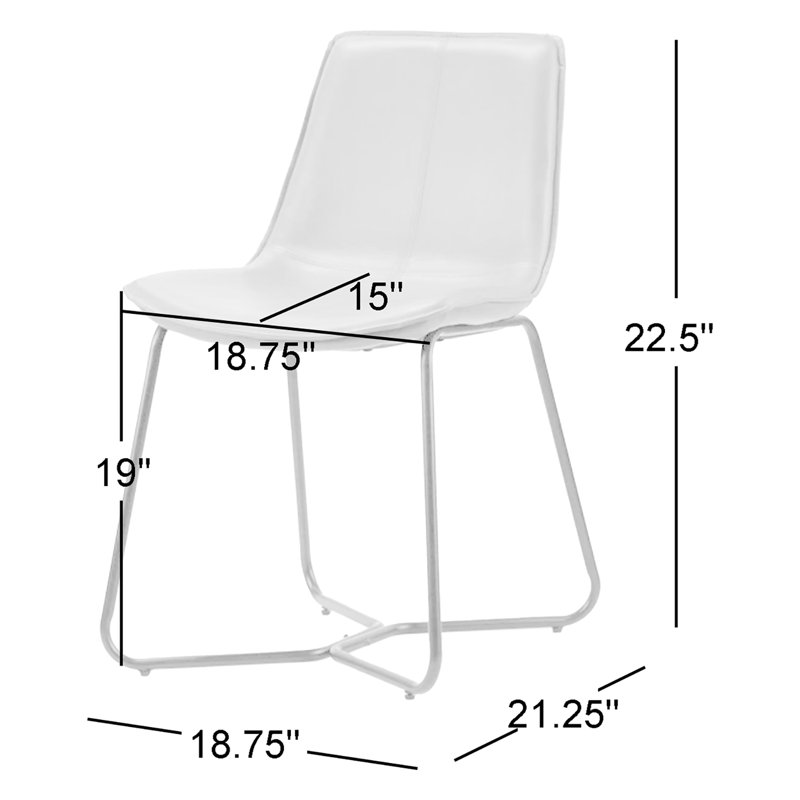 Chaise d'appoint rembourrée Alivia, Cappuccino