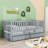 Wood 2 Drawers Floor Bed with Guardrails-93548605-93548604