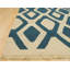 Tapis bleu noué à la main Gaines