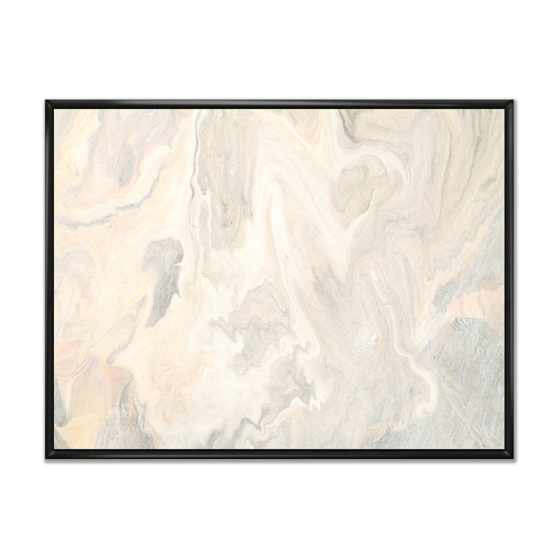 «Wave Art», impression sur toile Floater, H 30 po x l 40 po x P 1,5 po, Cadre flottant noir