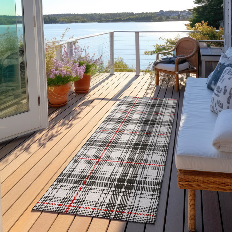 Machine Washable Indoor/Outdoor Chayden ACN993 Black Rug
