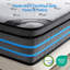 Matelas hybride moyen 10/12/14 avec mousse viscoélastique rafraîchissante et ressorts ensachés, isolement de mouvement et support de bord, certifié Certipur-US-312336619-312336631