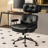 Ergonomic Executive Office Chair, Extra Wide Tufted Seat, High Back Reclining Desk Chair with Lumbar Support, Swivel & Cloud-Like Comfort