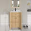Ensemble de meuble-lavabo simple autoportant 24 po avec plateau Pendry-134005578-134005580-134044229