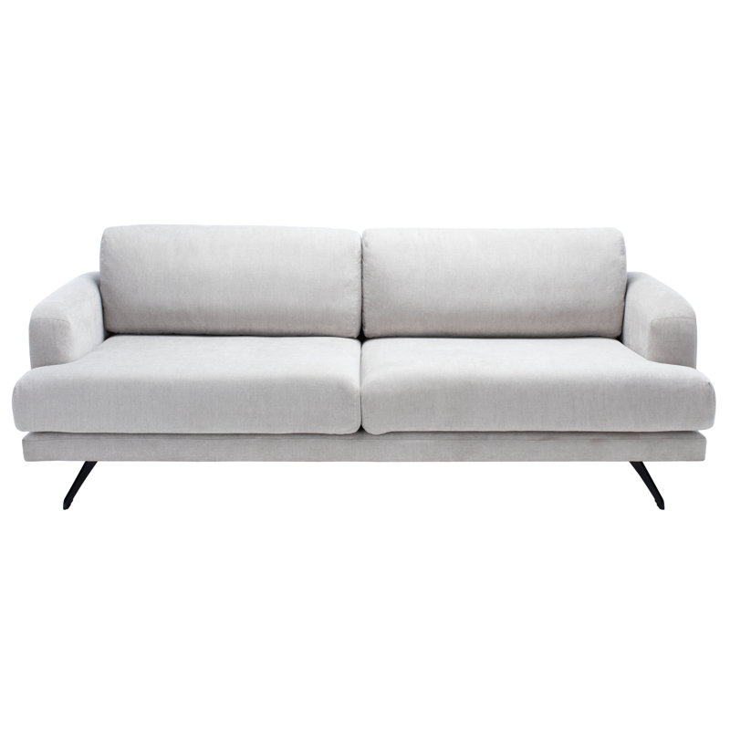 Canapé en velours de 83,5 po Wittmere, Velours gris clair