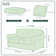 Elastic Textured Grid Combination Box Cushion Loveseat Slipcover