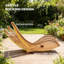 Chaise berçante d'extérieur en forme de S Modern, d'un poids de 264 lb, avec dispositif de basculement, pour patins en bois pour la cour arrière, meubles berçants de couleur 110 à 135