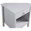 Table de chevet en bois gris tourterelle Simplicity-262459218