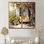 Ensemble de 2 reproductions d'art campagnard, campagne jaune