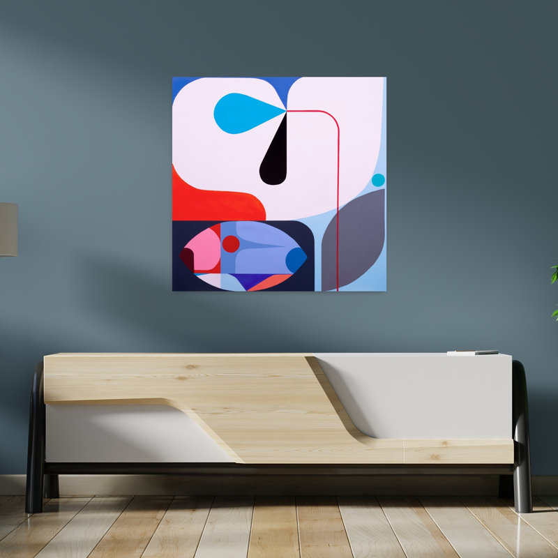 Crescendo abstrait, art moderne contemporain, H 36 po x l 36 po