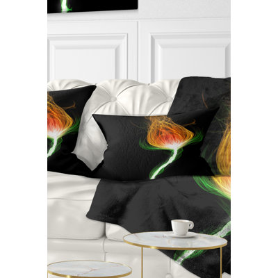Floral Reversible Throw Pillow