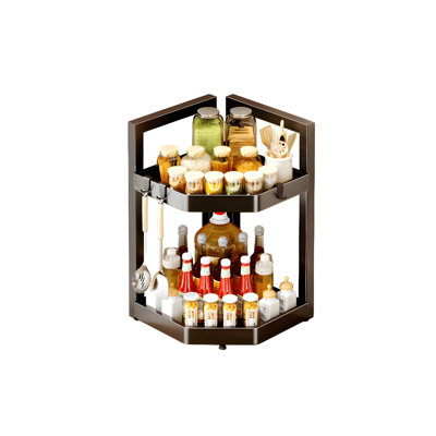 Étagère de rangement en coin pour comptoir à épices de cuisine