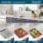 33"L*19"W*9.65"H Quartz Kitchen Sink Undermount Double Bowl Sink Workstation Low-divider Sink with Accessories-110812870