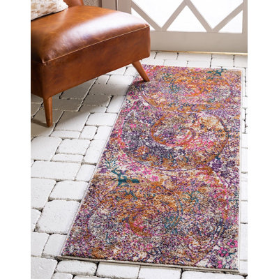 Tapis à motif oriental mauve / orange Mumford