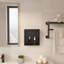 Niche de douche encastrée en acier inoxydable noir mat-1840968230