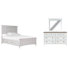 Liz Panel Storage Bed 2 Nightstands And Drawer Dresser With Landscape Mirror