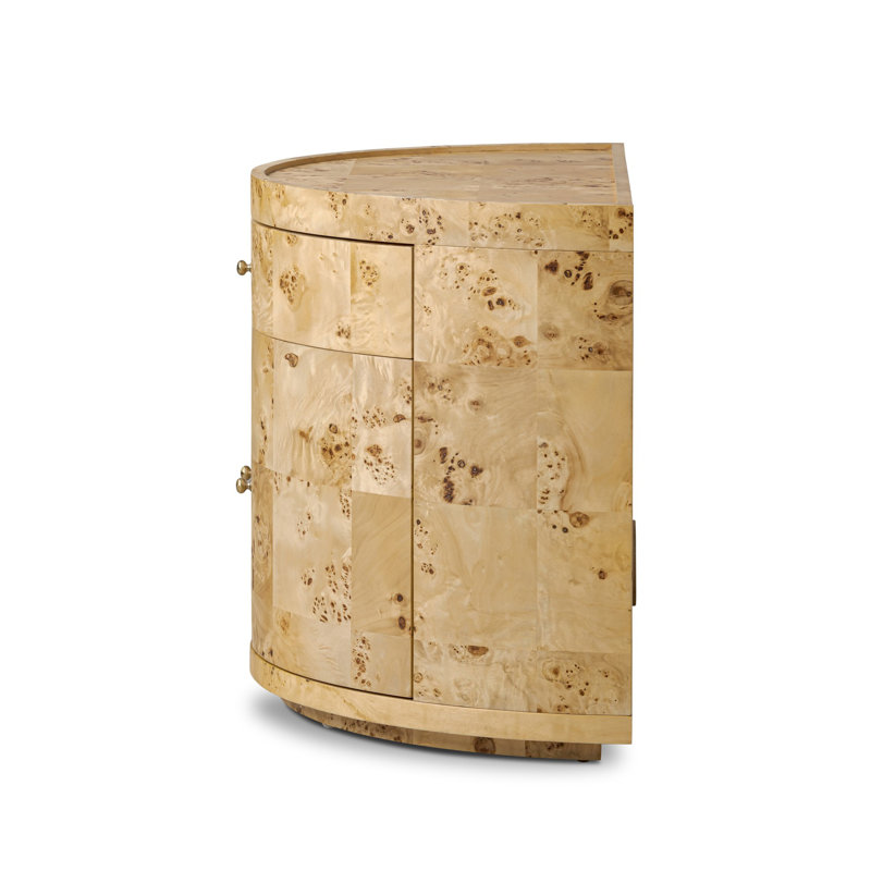Ashton Nightstand-Natural Poplar Burl, Natural Poplar Burl