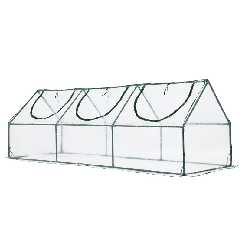 Aoodor 9'W x 3'D Mini Greenhouse, Portable Tunnel Green House, Clear