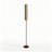 Mid-Century Style Walnut & Linen Floor Lamp