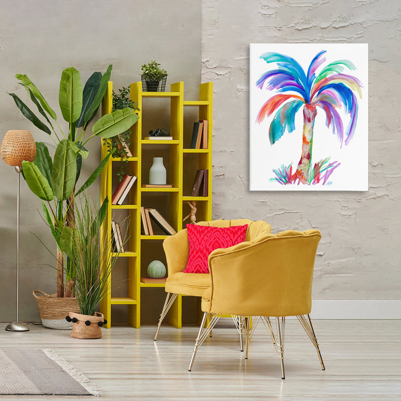 "Bold Palm Tree", art mural par Julie DeRice, H 40 po x l 30 po