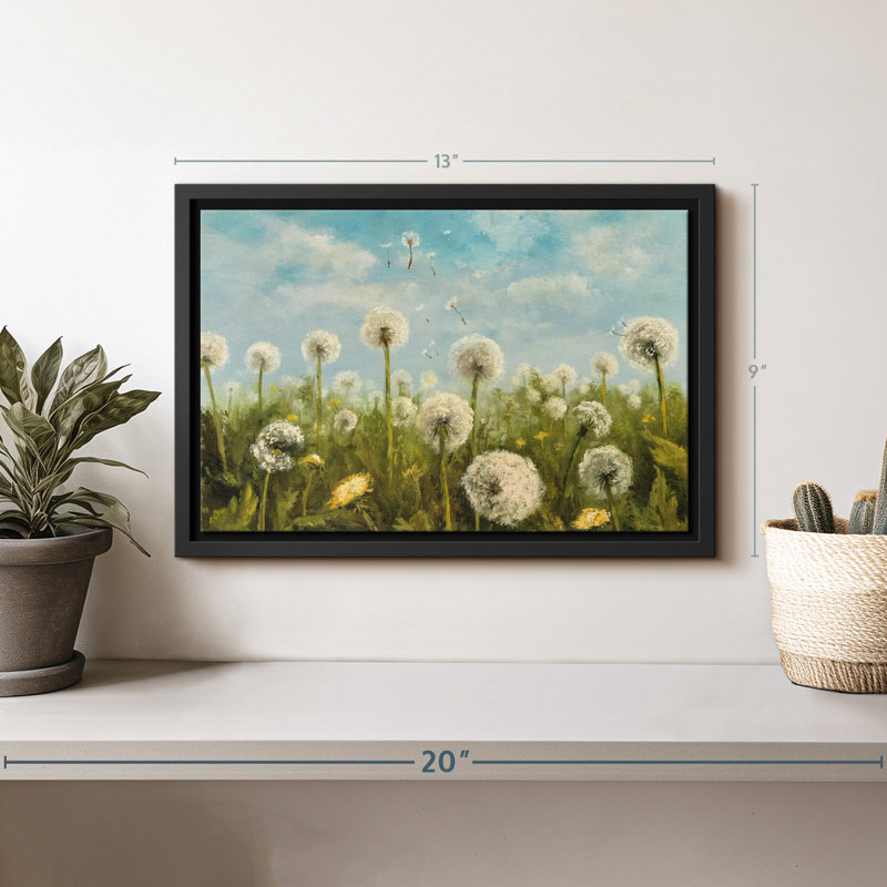 «Dancing Dandelions Seeds», reproduction sur toile, H 9 po x l 13 po