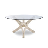 Caribe Round Glass Dining Table