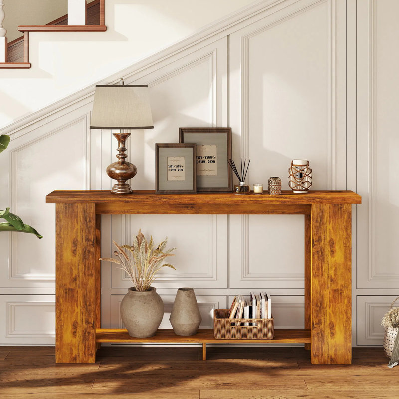 Modern Narrow Console Table For Entryway Or Behind Couch - Slim Wood Side Table For Small Spaces | Gift Idea