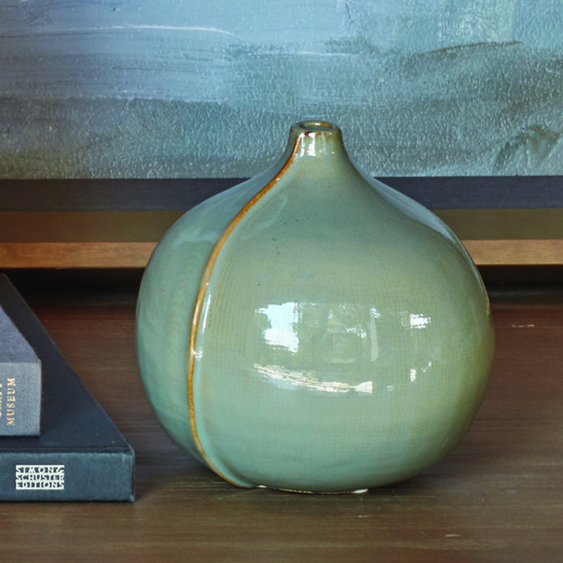 Milo Vase-Blue-Sm, 10.25" H x 10" W x 10" D