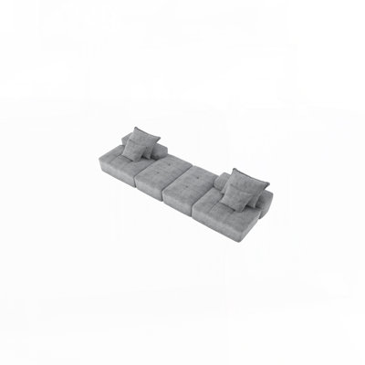 Canapé modulaire surdimensionné moderne avec 2 repose-pieds