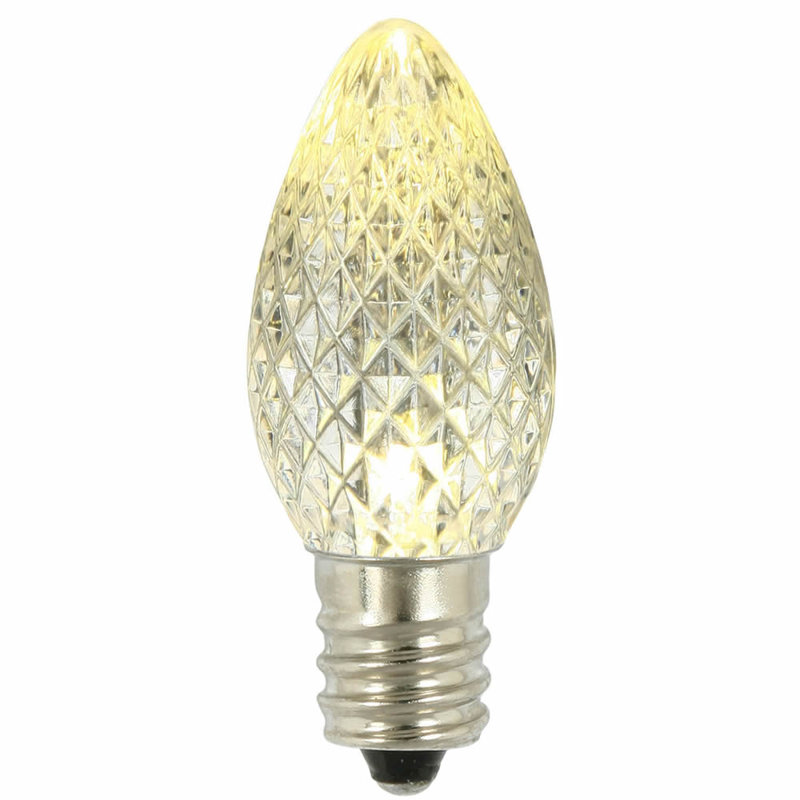 Vickerman C7 LED Warm White Faceted Replacement Bulb, Package Of 25