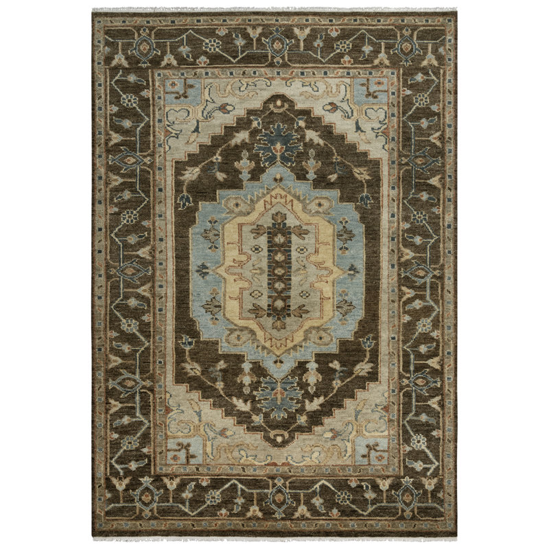 Tapis 100% laine néo-zélandaise noué à la main, Rectangle de 2 pi x 3 pi