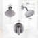 Single Handle 5-Spray Patterns Shower Faucet With High Pressure Shower Head