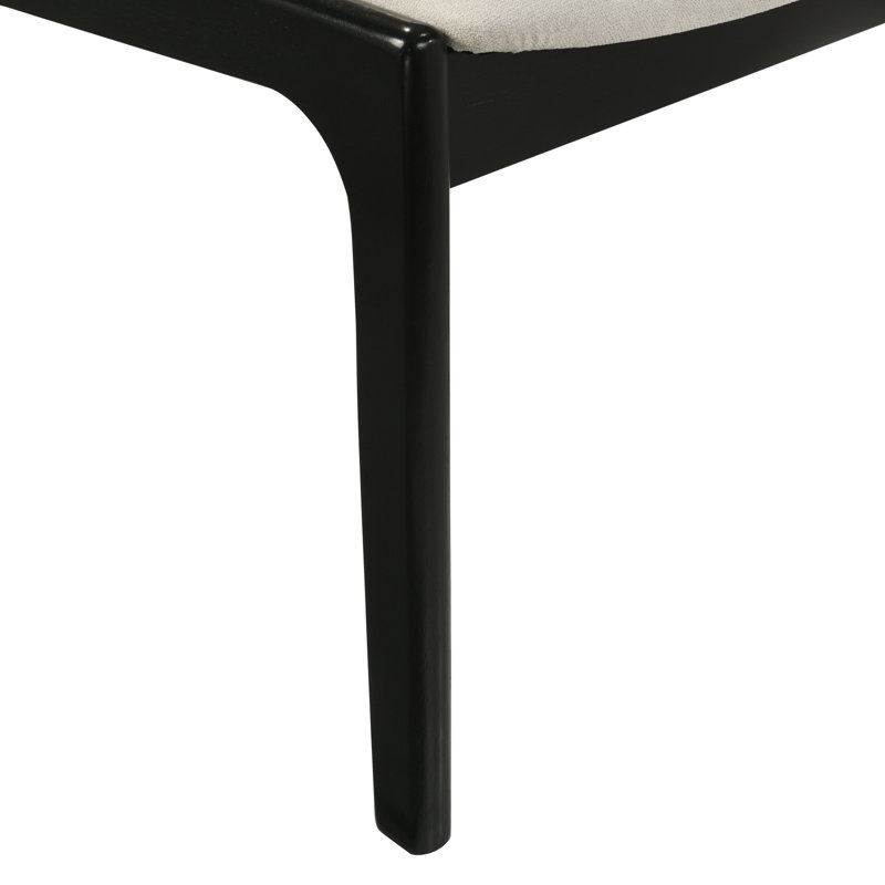Needham Black Finish Upholstered Dining Chairs, Set Of 2, Black