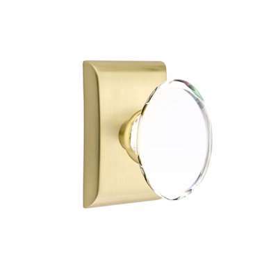 Passage Hampton Crystal Knob with Neos Rose