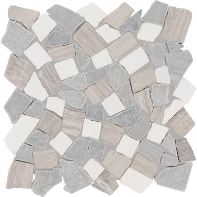Raine 12" x 12" Natural Stone Random Mosaic Wall Tile