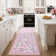 Floral Machine Washable Rug For Playroom,Cute Throw Carpet,Low Pile Throw Carpet Non Slip Non Shedding Floor Cover Stain Resistant Folding Carpet For Home Decor