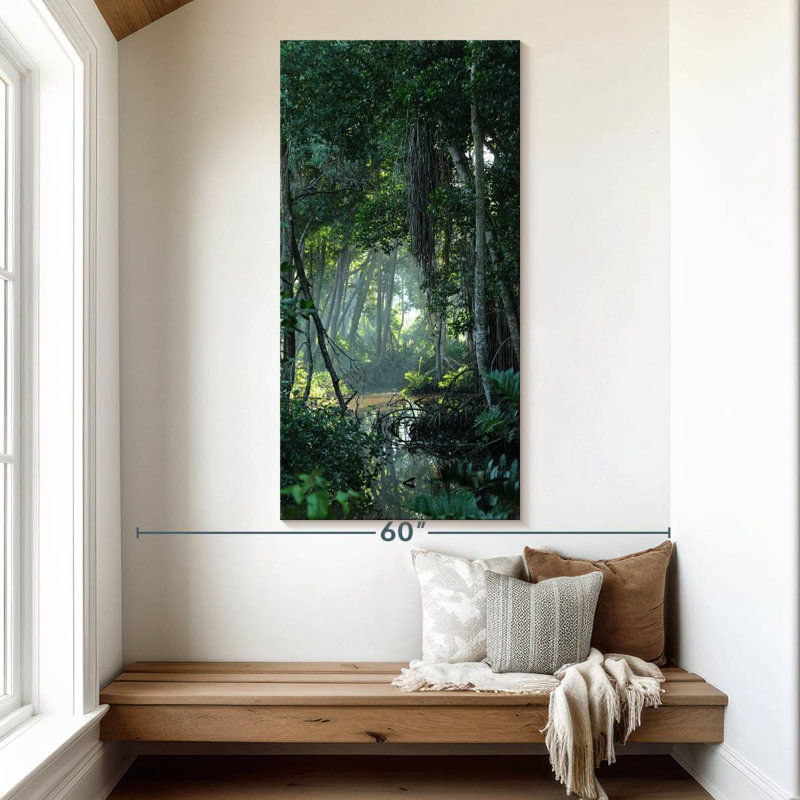 Forêt tropicale, H 54 po x l 27 po
