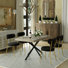 55.11" to 70.86" Extendable Rectangle Dining Table Set Wooden Table with Dining Chairs