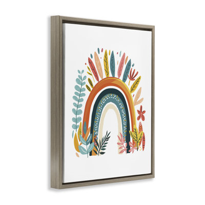  «Boho Rainbow Blooms Floater» par LSR Design Studio