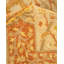 Tapis jaune noué à la main de conception unique et unique 8 pi 1 po x 10 pi 3 po Linay Mogul